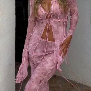 Rat & Boa Pink Tie-Front Set